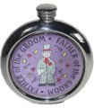 Father of the Groom Pewter Picture Flask