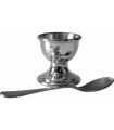 Teddy Bear Pewter Egg Cup and Spoon