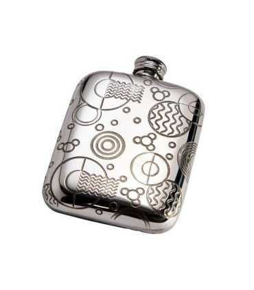 Retro Style Pewter Pocket Flask