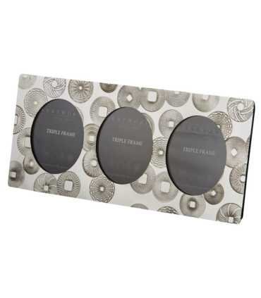 Millstones Triple Pewter Photo Frame