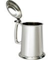 Plain Pewter Tankard with Lid