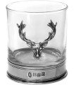 Majestic Stag Head Pewter Whisky Glass