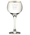 Gold Rim Ambassador Gin Balloon Glass