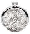 Celtic Round Pewter Flask