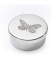 Single Butterfly Pewter Trinket Box