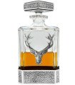 Regal Stag Rectangular Pewter Decanter