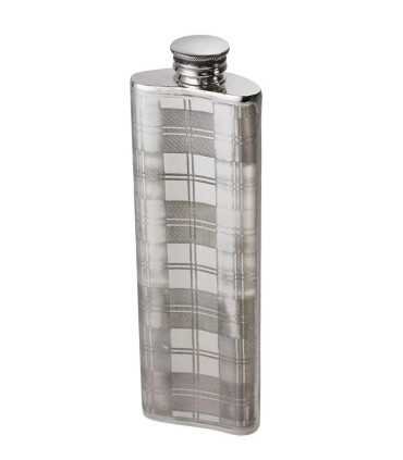 Tartan Purse Pewter Flask 3oz